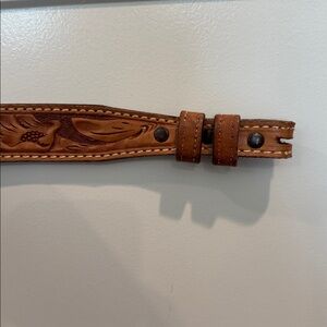 Vintage Texan Brown Leather Belt